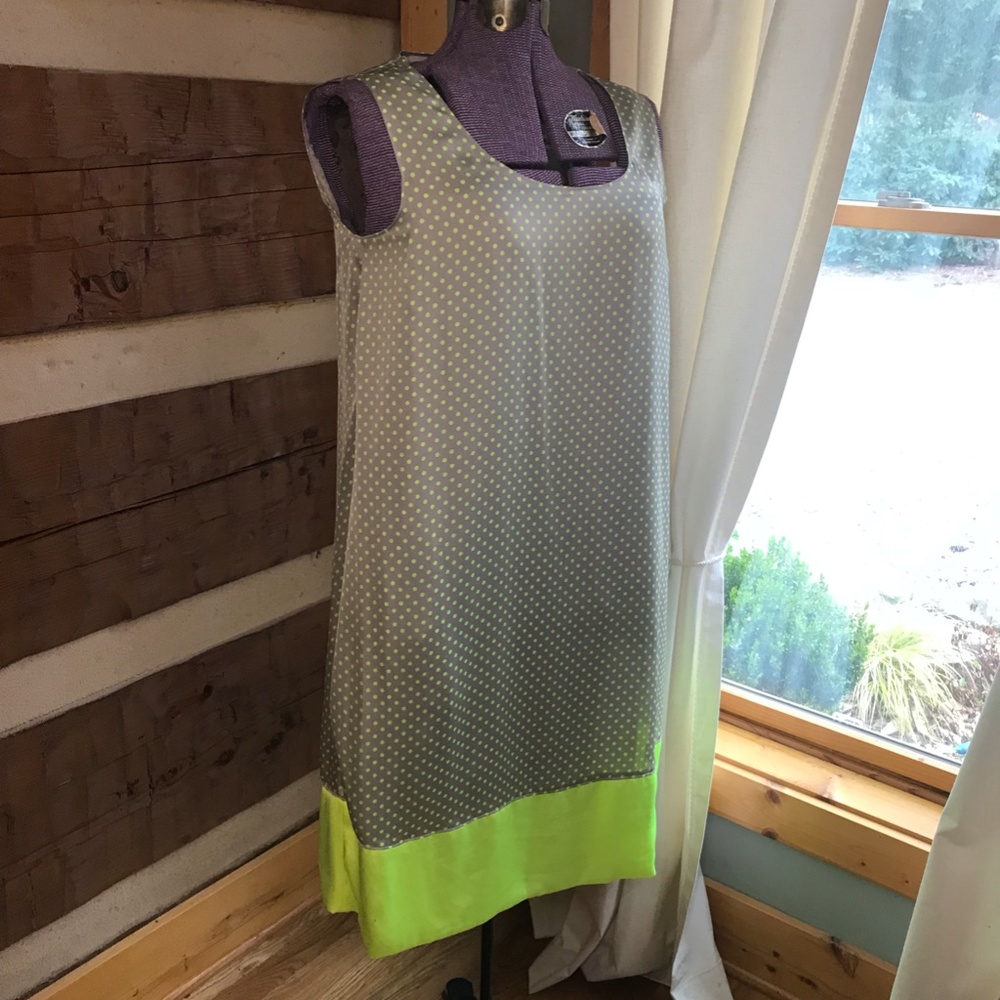 NWT Basler neon polka dot summer dress
